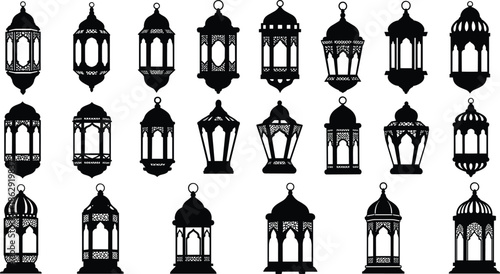 Collection of ornate lanterns in various designs and patterns