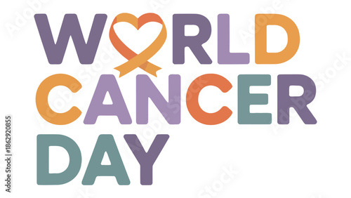 World Cancer Day: A visual declaration of solidarity and support for those impacted by cancer. The image features the message World Cancer Day with the symbolic orange ribbon forming a heart.