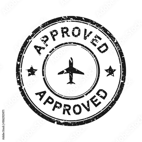 Post stamp, label or badge. Grunge imprint and postmark with text. Brown vintage circle postcard watermark. Used envelope design element. Vector illustration