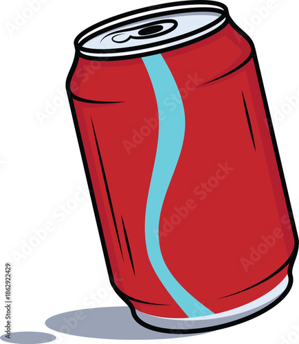 red soda can