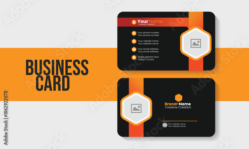 Premium Ultra-modern luxury corporate business card design template with elegant clean typography for professional branding, company identity and creative business use.
