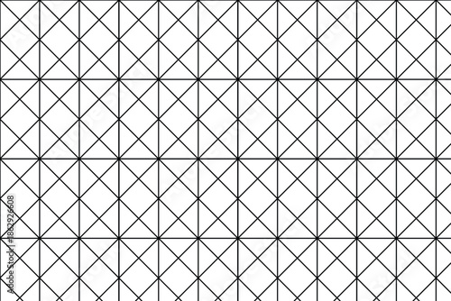 Geometric pattern of interconnected triangles and squares