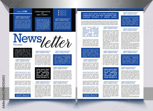 modern newsletter design sample concept