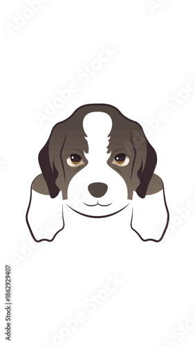 Cute Dog Face Cartoon