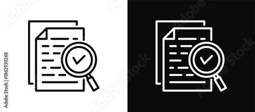 Evaluation icon set black and white