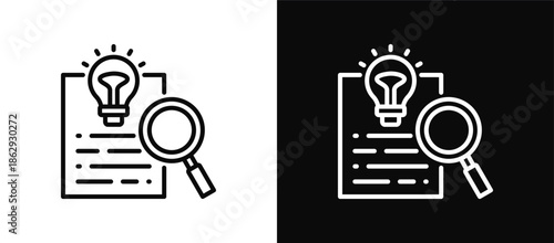 Discovery icon set black and white