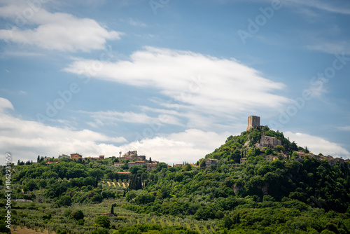 Views of the Italian town in Tuscany, from Bagno Vignoni.
