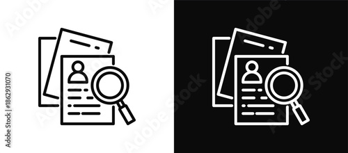Findings icon set black and white
