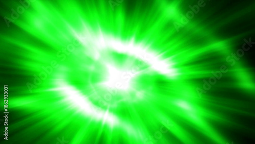 Vibrant green abstract background with radiant light explosion