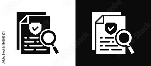 Verification icon set black and white
