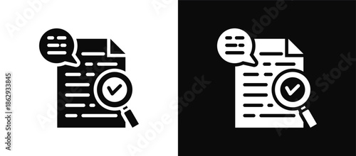 Interpretation icon set black and white