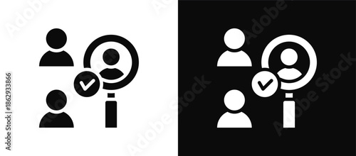 Sampling icon set black and white