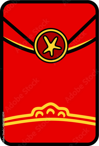 Chinese New Year Red Envelope Illustration, Traditional Hongbao Money Packet for Lunar New Year Celebration