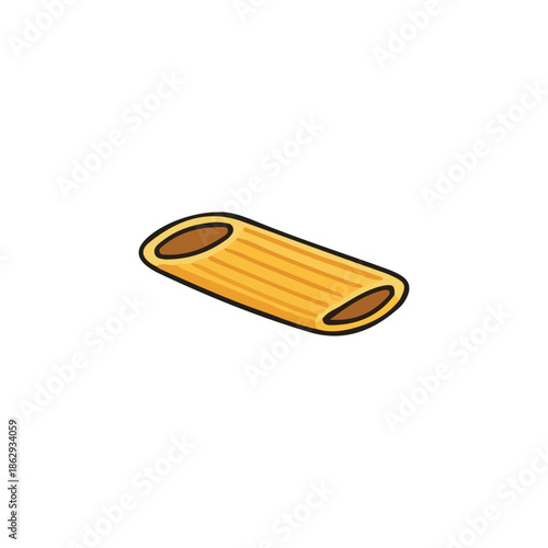 High-quality studio shot of various dry Italian pasta shapes including penne and macaroni isolated on a clean background.