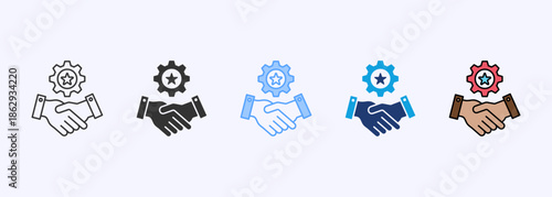 Partnership Icon Set Multistyle Various Collection Element For Design