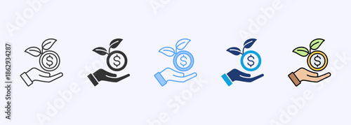 Investment Icon Set Multistyle Various Collection Element For Design