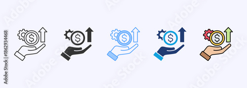 Monetization Icon Set Multistyle Various Collection Element For Design