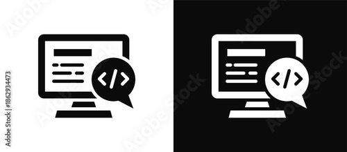 Compilation icon set black and white
