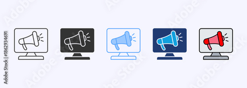 Digital Marketing Icon Set Multistyle Various Collection Element For Design
