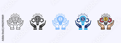 Business Opportunity Icon Set Multistyle Various Collection Element For Design