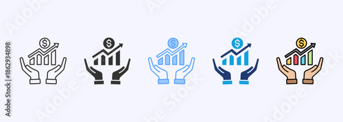 Business Icon Set Multistyle Various Collection Element For Design