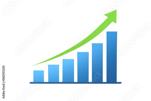 Business growth bar chart with rising arrow showing successful increasing financial progress on transparent background Free Download Business growth bar chart with rising arrow showing successful increasing financial progress on transparent background - GFXLoad