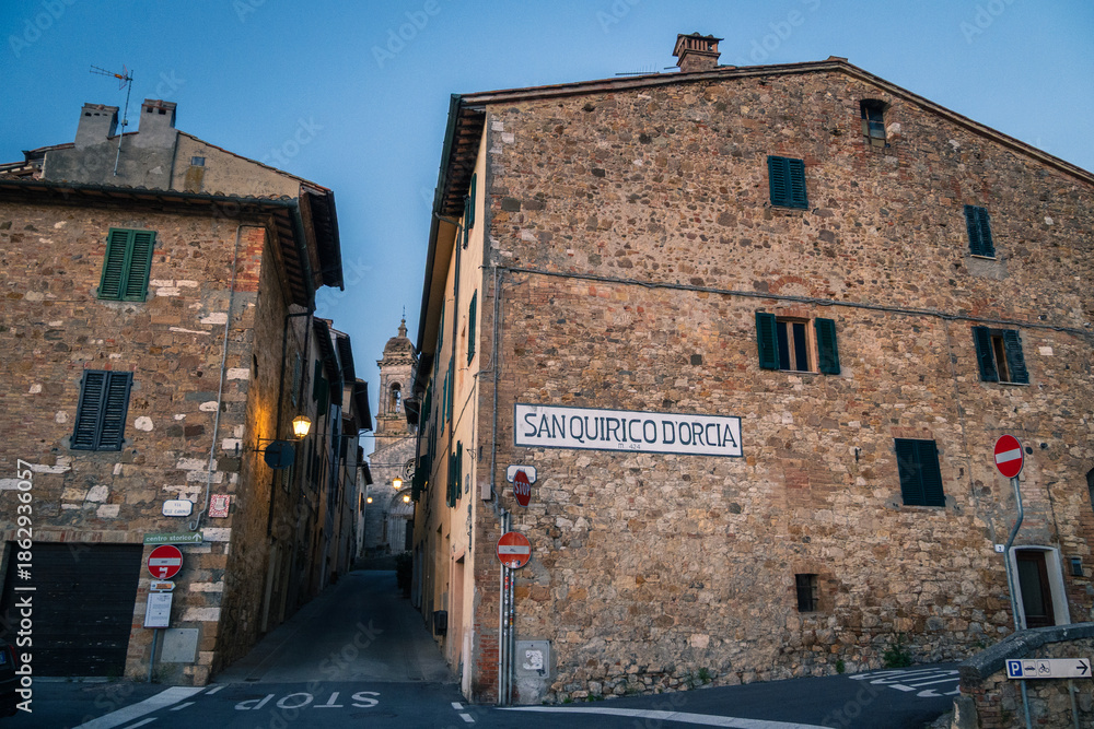 Fototapeta premium San Quirico d'Orcia is an Italian town in the province of Siena, in the Tuscany region.