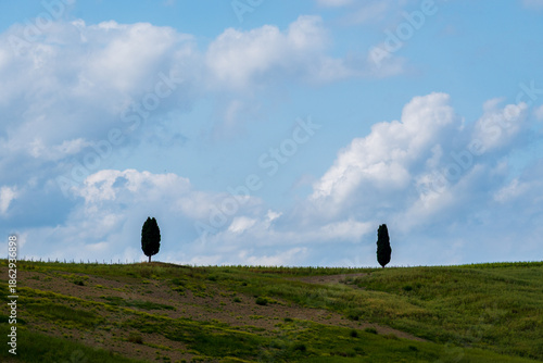 Landscapes in the Orcia Valley, Tuscany, Italy.