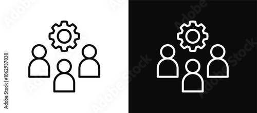 Workshop icon set black and white