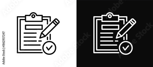 Test icon set black and white