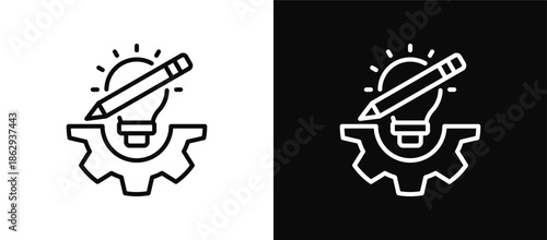 Design icon set black and white