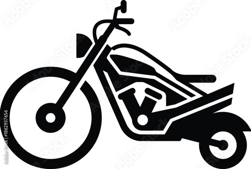 Modern electric motorcycle isolated on white background, Vector, illustration