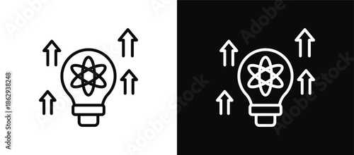 Evolve icon set black and white