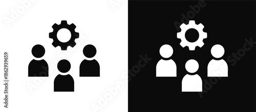 Workshop icon set black and white
