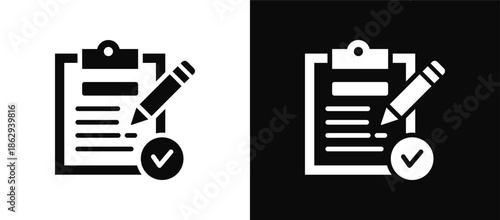 Test icon set black and white