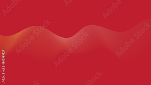 Abstract Red Wave Form with Fine Lines on a Red Background vector illustration