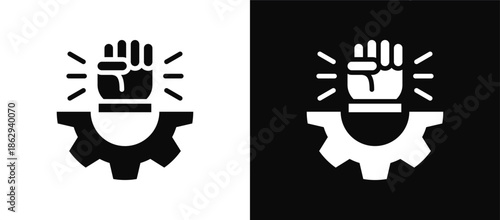 Breakthrough icon set black and white