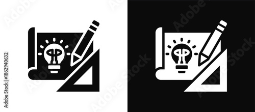 Sketch icon set black and white