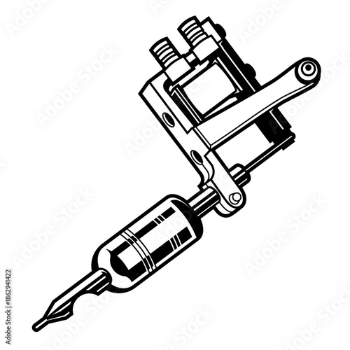 Tattoo Machine Vintage Vector
