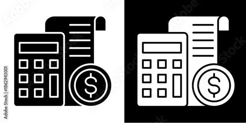 Debit Icon Set White Style Collection