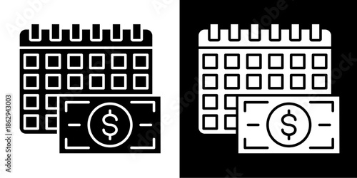 Period Icon Set White Style Collection