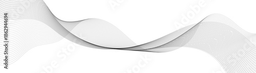 Abstract horizontal glowing black line wave background	