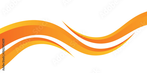 Minimal geometric background. Orange elements with fluid gradient. Dynamic shapes composition. Eps10 vector