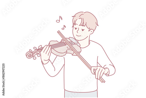 Teen violinist in intense practice, Juvenile string player dedicatefully demonstrating musical mastery, Youthful instrumentalist with intense concentration delivering expressive classical performance