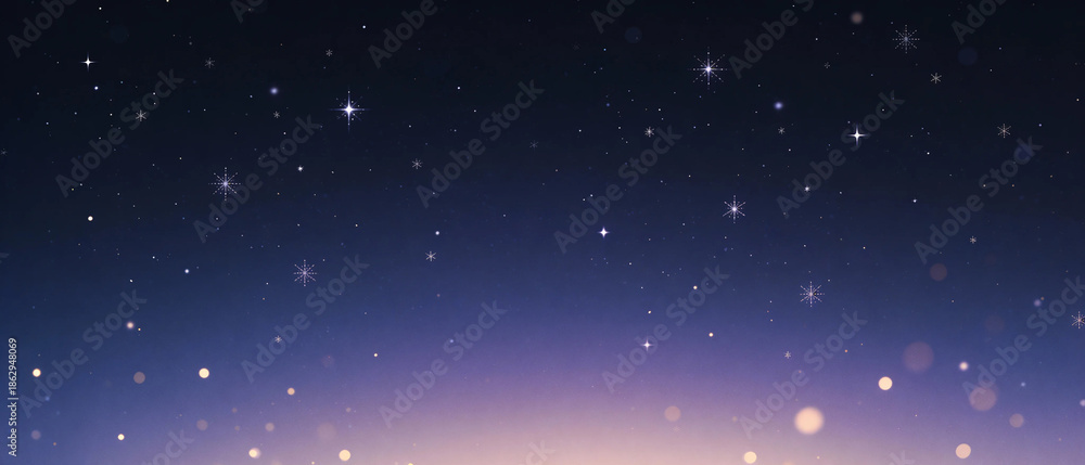 Obraz premium Abstract christmas tree forming from golden particles on a dark blue background with bokeh and copy space
