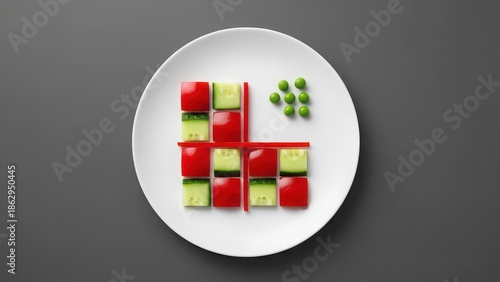 Colorful sushi arrangement