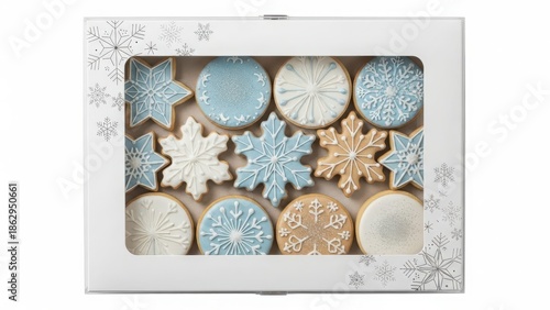 Winter wonderland snowflake cookies