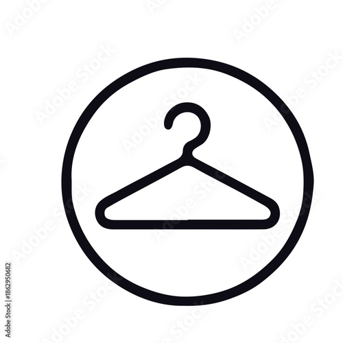 Laundry icon black and white outline vector design 