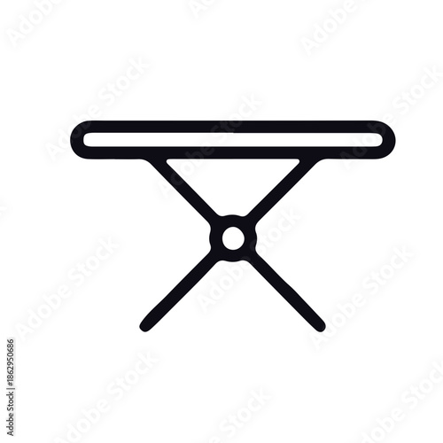 Laundry icon black and white outline vector design 