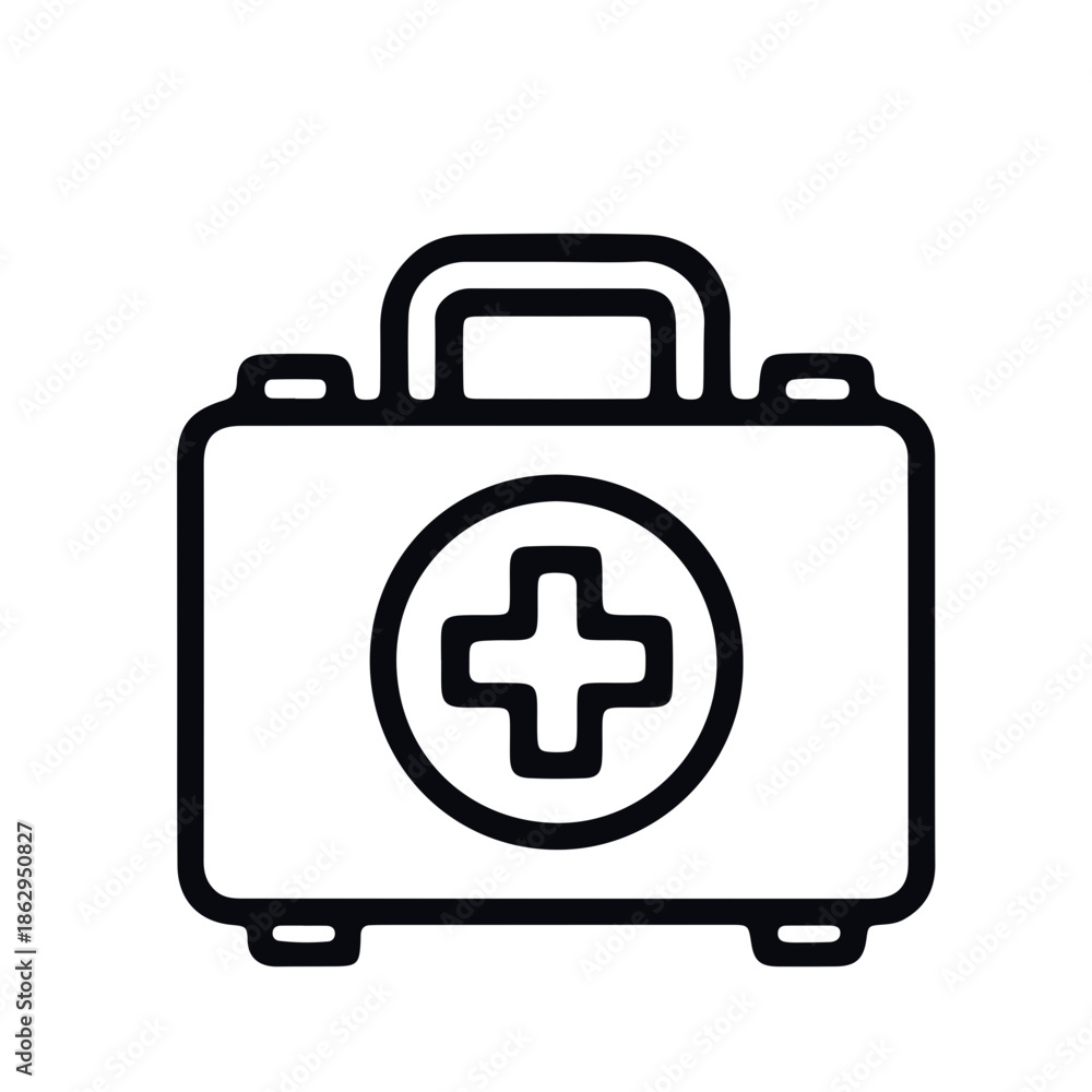 Obraz premium Medical Assistance icon outline vector design